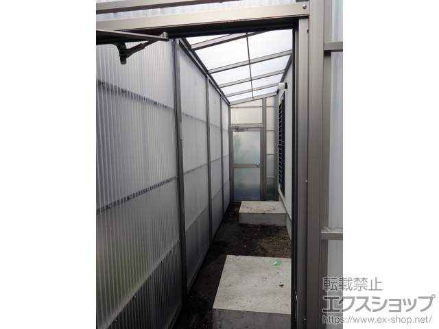 東京都杉並区ののストックヤード スピーネストックヤードF型 波板タイプ ヤード仕様 積雪〜20cm対応 施工例