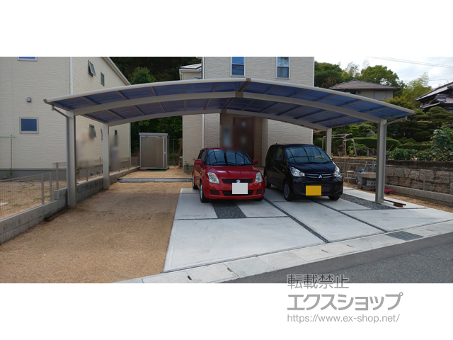 岡山県倉敷市ののカーポート レイナトリプルポートグラン　積雪〜20cm対応 施工例