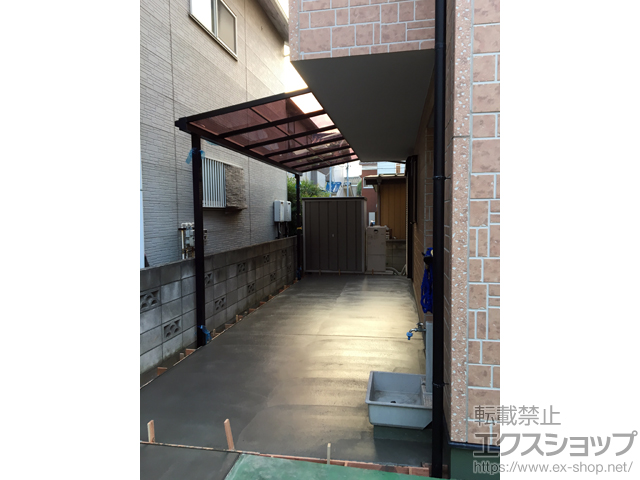 埼玉県三郷市ののテラス屋根 ソラリア F型 テラスタイプ 単体 積雪〜20cm対応 施工例