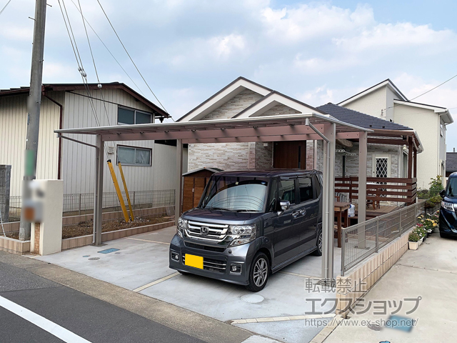 埼玉県飯能市ののカーポート エフルージュ ツイン 積雪〜20cm対応 施工例