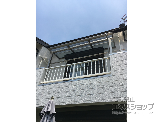 愛知県豊川市ののバルコニー・ベランダ屋根 スピーネ F型 屋根タイプ 単体 積雪〜20cm対応 施工例