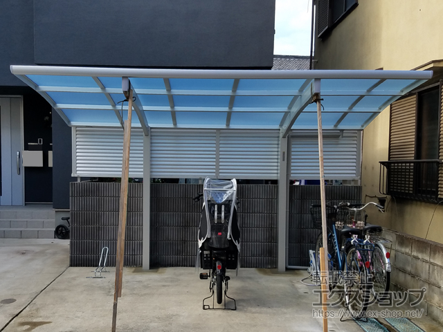 東京都足立区ののサイクルポート・駐輪場 レイナポートグランミニ 積雪〜20cm対応 施工例
