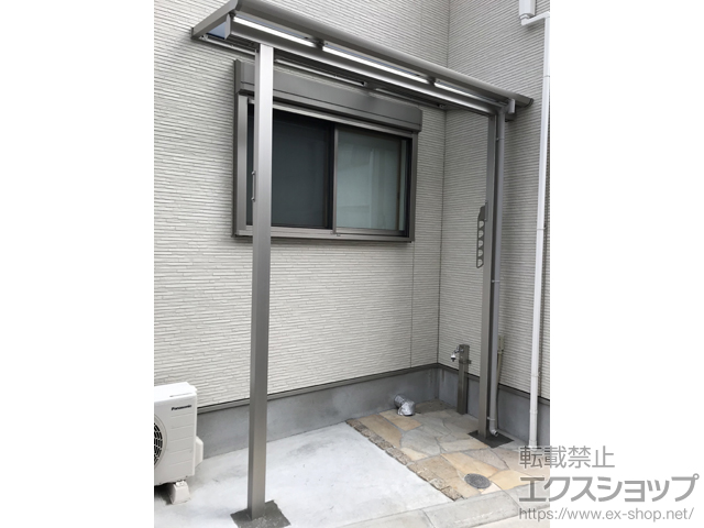 大阪府茨木市ののテラス屋根 ソラリア F型 テラスタイプ 単体 積雪〜20cm対応 施工例