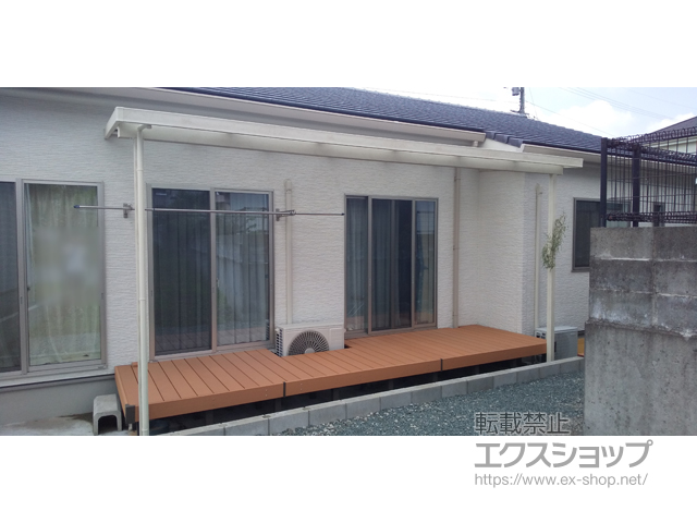 熊本県菊池郡菊陽町ののテラス屋根 シュエット テラスタイプ 単体 積雪〜20cm対応 施工例