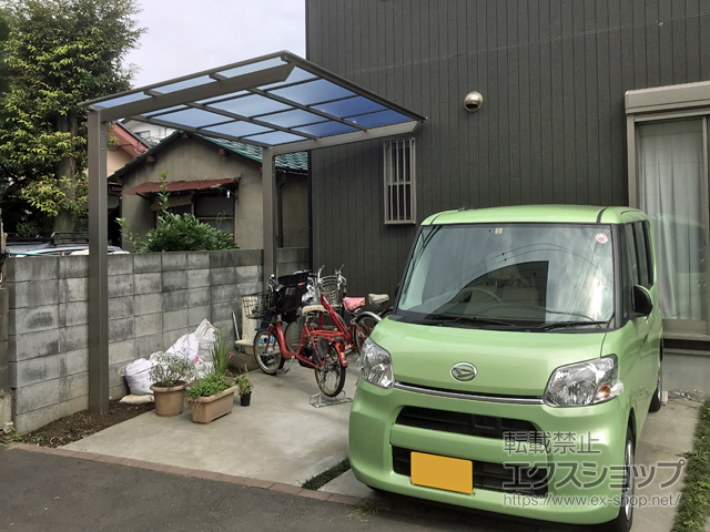 埼玉県越谷市ののサイクルポート・駐輪場 ネスカFミニ (フラットスタイル) 積雪〜20cm対応 施工例