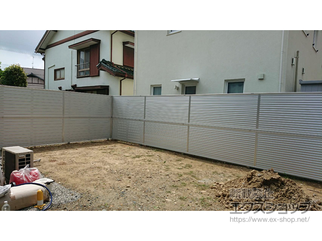静岡県浜松市ののフェンス・柵 ミエーネフェンス 目隠しルーバータイプ 2段支柱施工 施工例