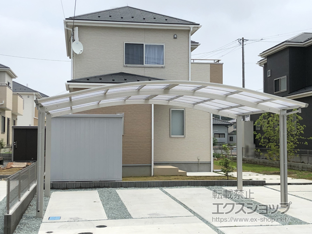 福島県南相馬市ののカーポート レイナツインポートグラン　積雪〜20cm対応 施工例