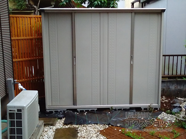 東京都八王子市のの物置・屋外倉庫 グランプレステージジャンプ ( GP-227A-F-MW) 施工例