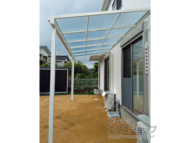 山口県宇部市ののテラス屋根 ソラリア F型 テラスタイプ 単体 積雪〜20cm対応 施工例