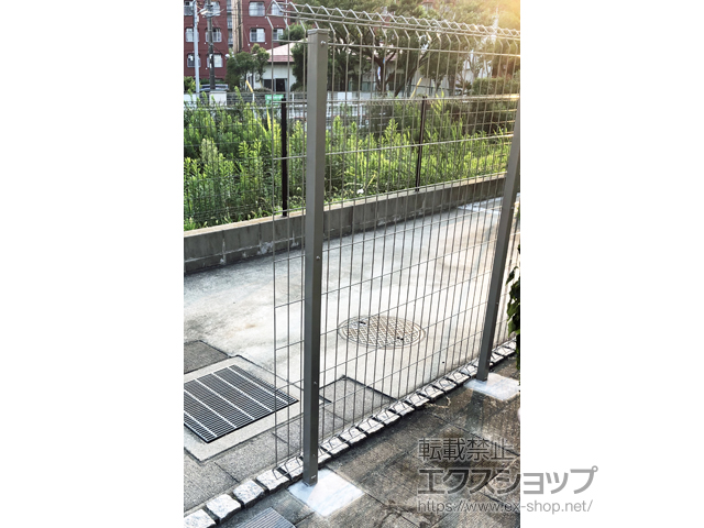 千葉県市川市ののフェンス・柵 【補修工事】イーネットフェンス1F型 自由柱 施工例