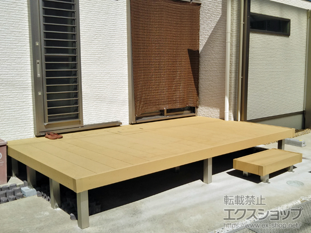 京都府城陽市ののウッドデッキ リウッドデッキ 200 施工例