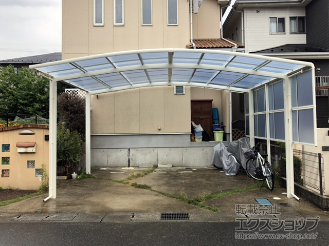 京都府福知山市ののカーポート ネスカR ワイド 積雪〜20cm対応 台風補償付 施工例