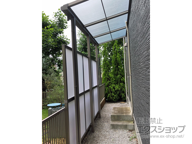 東京都八王子市ののテラス屋根 スピーネ F型 テラスタイプ 単体 積雪〜20cm対応 施工例