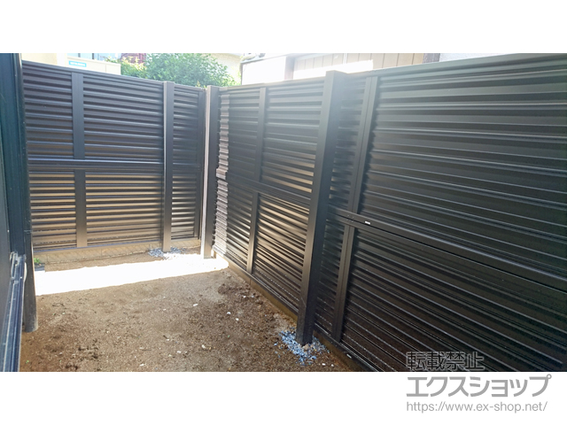 千葉県市川市ののフェンス・柵 ミエーネフェンス 目隠しルーバータイプ 自由柱施工 施工例