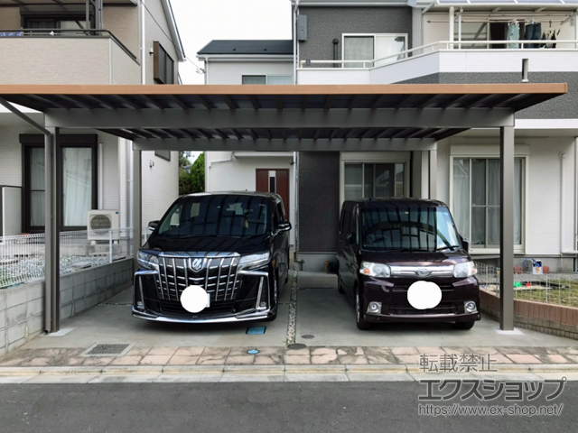 埼玉県入間市ののカーポート ソルディーポート 1500 2台用 積雪〜50cm対応 施工例