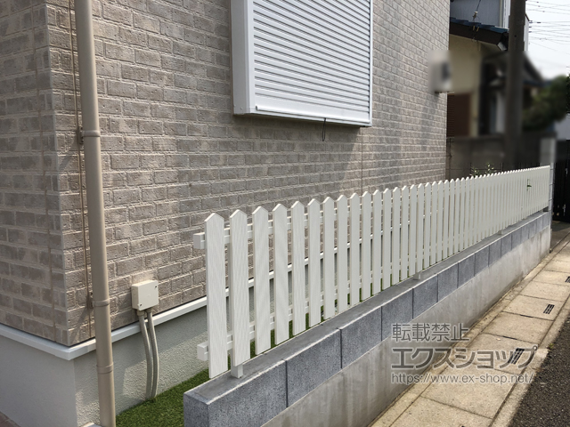 埼玉県桶川市ののフェンス・柵 レスティンフェンス7型 自由柱施工〈B〉 施工例