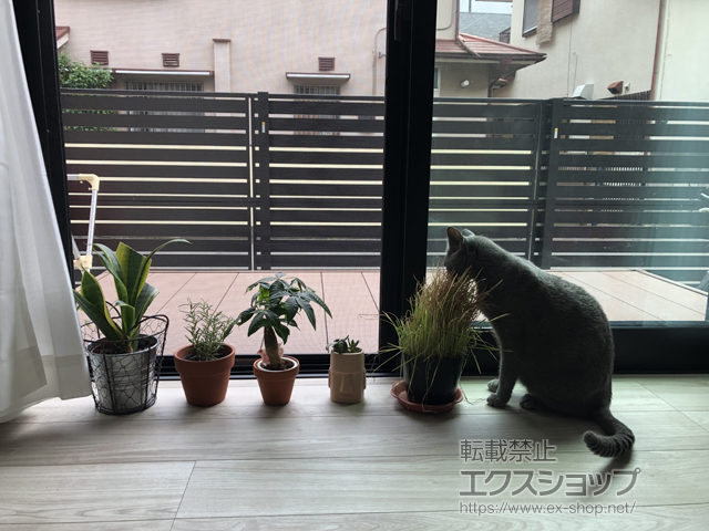 東京都西東京市ののウッドデッキ リウッドデッキ 200＋独立式 リウッド ステップ2型 施工例