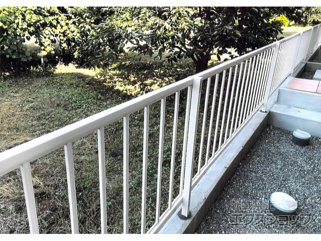 熊本県宇城市ののフェンス・柵 ミエッタフェンス 防犯たて格子タイプ 自由柱施工 施工例