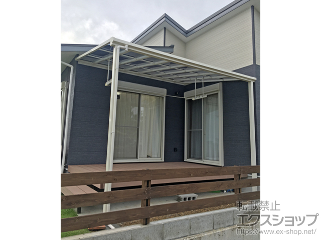 三重県南牟婁郡御浜町ののテラス屋根 ソラリア F型 テラスタイプ 単体 積雪〜20cm対応 施工例