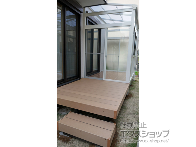 千葉県流山市ののウッドデッキ 樹ら楽ステージ 施工例