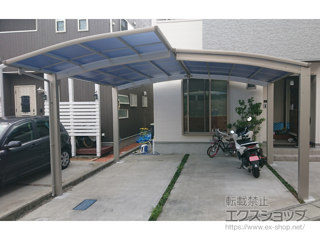 静岡県静岡市ののカーポート プレシオスポート M合掌 積雪〜20cm対応 施工例