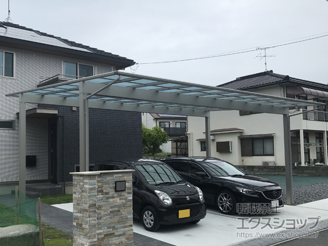 広島県廿日市市ののカーポート エフルージュ トリプル 積雪〜20cm対応 施工例