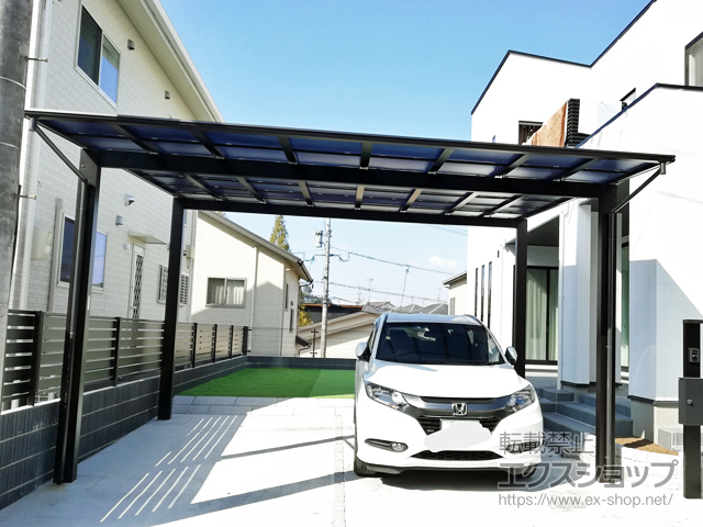 熊本県上益城郡益城町ののカーポート エフルージュ ツイン 積雪〜20cm対応 施工例