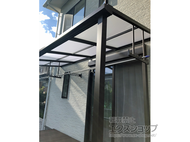 群馬県藤岡市ののテラス屋根 ソラリア F型 テラスタイプ 単体 積雪〜20cm対応 施工例