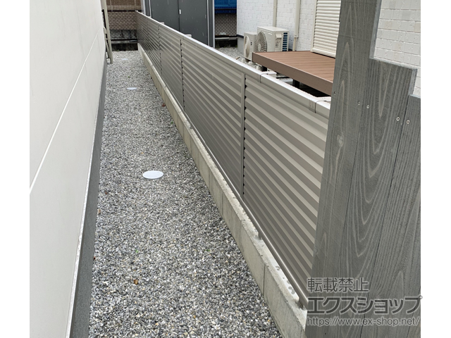 静岡県浜松市ののフェンス・柵 ミエーネフェンス 目隠しルーバータイプ フリーポールタイプ 施工例