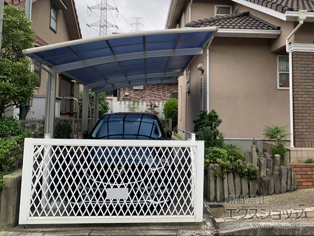 奈良県生駒市ののカーポート レイナポートグラン 延長　積雪〜20cm対応 施工例