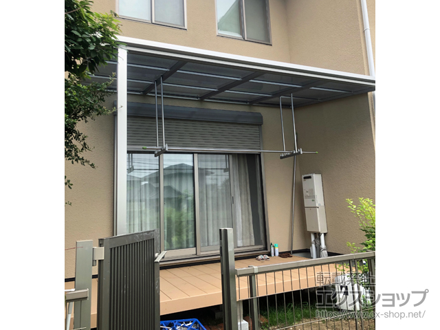 大分県別府市ののテラス屋根 ソラリア F型 テラスタイプ 単体 積雪〜20cm対応 施工例
