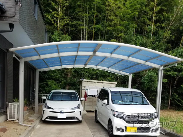 千葉県茂原市のYKKAPのカーポート レイナツインポートグラン　積雪～20cm対応 施工例