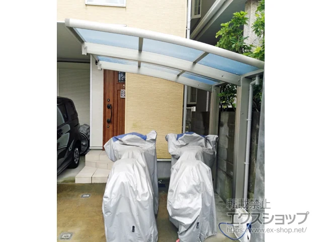 神奈川県横浜市のYKKAPのサイクルポート・自転車置き場 レイナポートグランミニ 積雪〜20cm対応 施工例