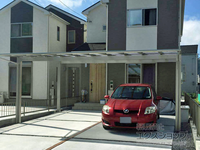 岐阜県岐阜市ののカーポート エフルージュ ツイン 積雪〜20cm対応 施工例