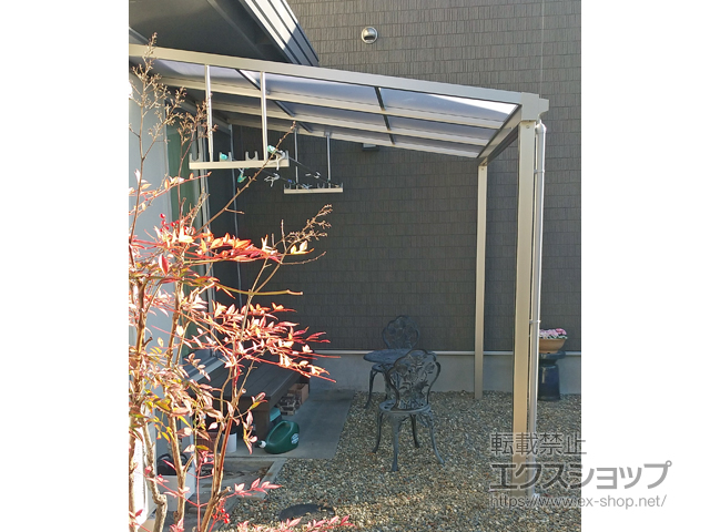 大分県別府市ののテラス屋根 ソラリア F型 テラスタイプ 単体 積雪〜20cm対応 施工例