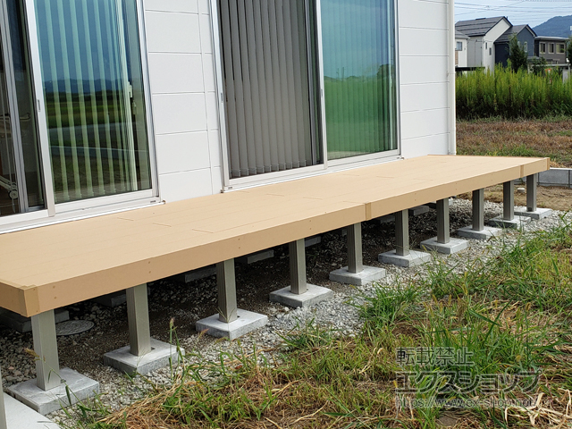 新潟県長岡市ののウッドデッキ リウッドデッキ 200 施工例