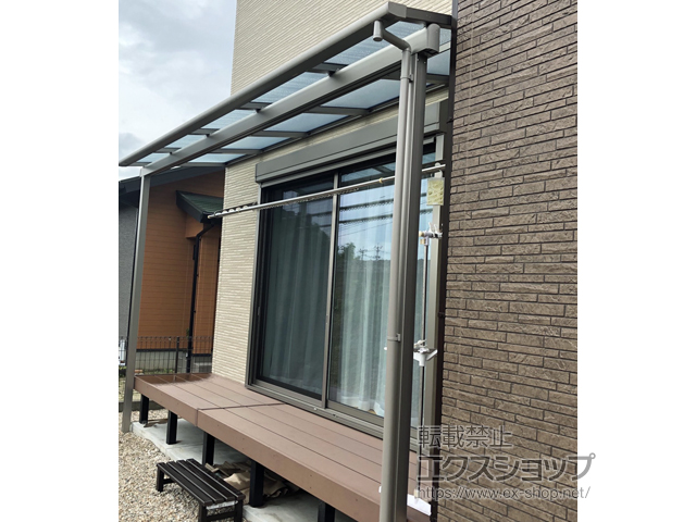 佐賀県三養基郡基山町ののテラス屋根 スピーネ F型 テラスタイプ 単体 積雪〜20cm対応 施工例