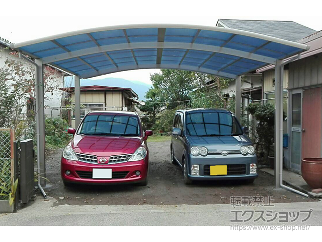 山梨県西八代郡市川三郷町ののカーポート レイナツインポートグラン　積雪〜20cm対応 施工例