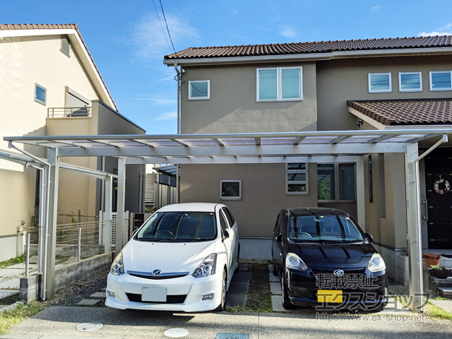 京都府相楽郡精華町ののカーポート エフルージュ ツイン 積雪〜20cm対応 施工例