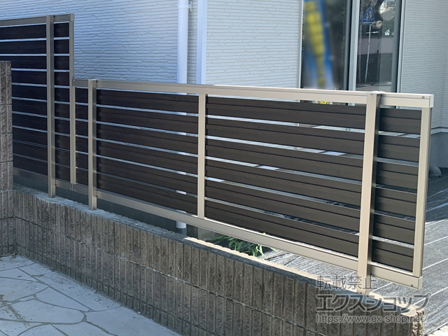 神奈川県小田原市ののフェンス・柵 セレビューフェンスRP3型 自在柱 施工例