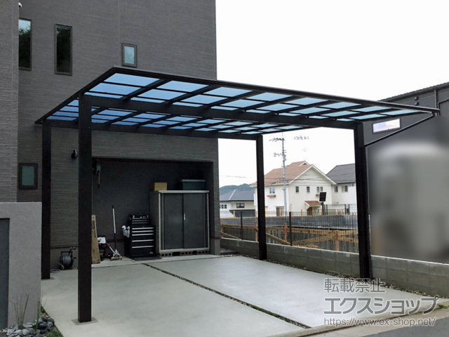 広島県広島市ののカーポート エフルージュ ツイン 積雪〜20cm対応 施工例