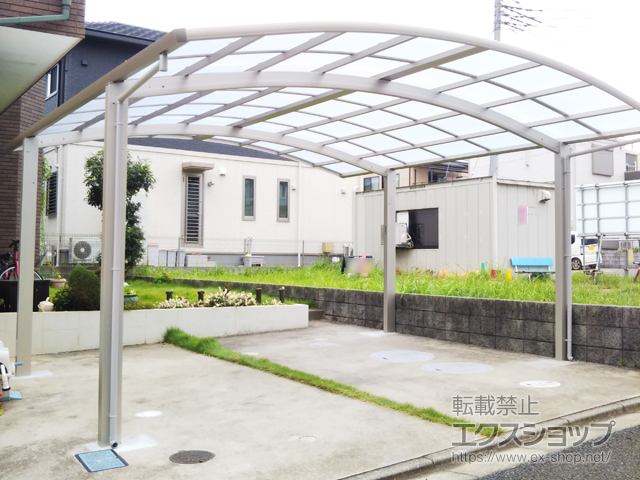 千葉県千葉市ののカーポート プレシオスポート ワイド 積雪〜20cm対応 施工例