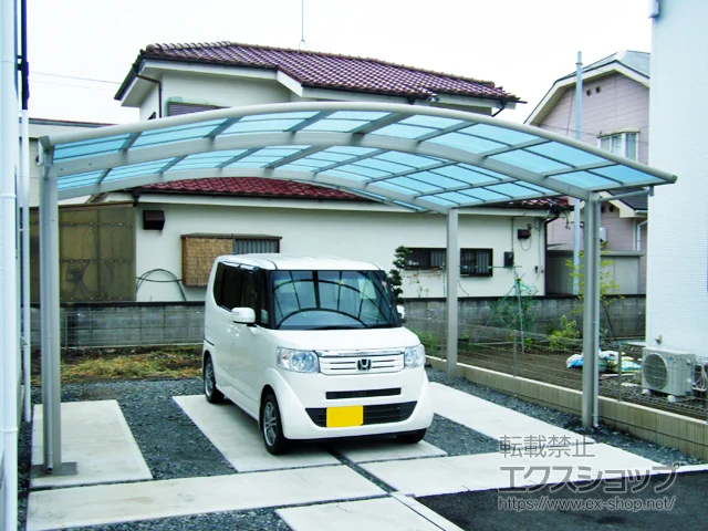 茨城県倉敷市のYKKAPのカーポート レイナツインポートグラン 積雪〜20cm対応 施工例