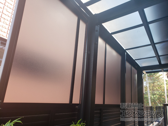 大阪府吹田市ののテラス屋根 フーゴF 独立テラスタイプ 単体 積雪〜20cm対応 施工例