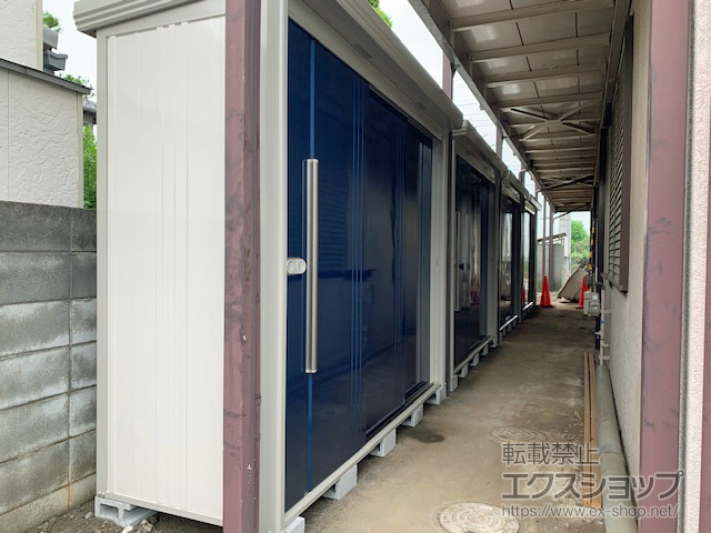 埼玉県和光市のの物置・屋外倉庫 Mr.ストックマンダンディ 一般型 2532×890×2110（ND-2508） ND-2508-DB 施工例