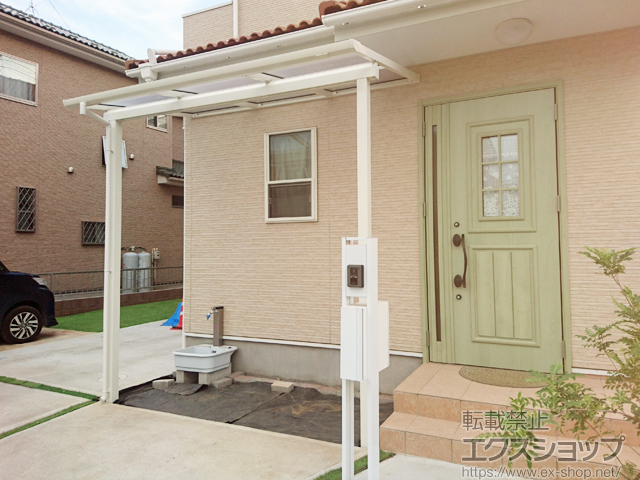 茨城県坂東市ののテラス屋根 ソラリア F型 テラスタイプ 単体 積雪〜20cm対応 施工例