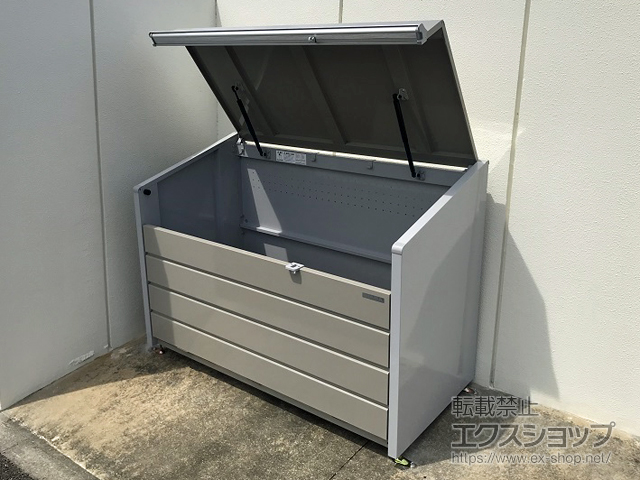 福岡県糟屋郡須惠町ののゴミステーション ダストボックスミニ パネル床タイプ DBN-147P 800L 施工例