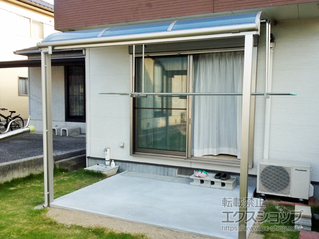 山口県岩国市ののテラス屋根 ソラリア R型 テラスタイプ 単体 積雪〜20cm対応 施工例