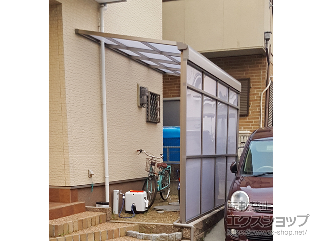 奈良県香芝市ののストックヤード スピーネストックヤード F型 パネルタイプ スクリーン仕様 積雪〜20cm対応 施工例