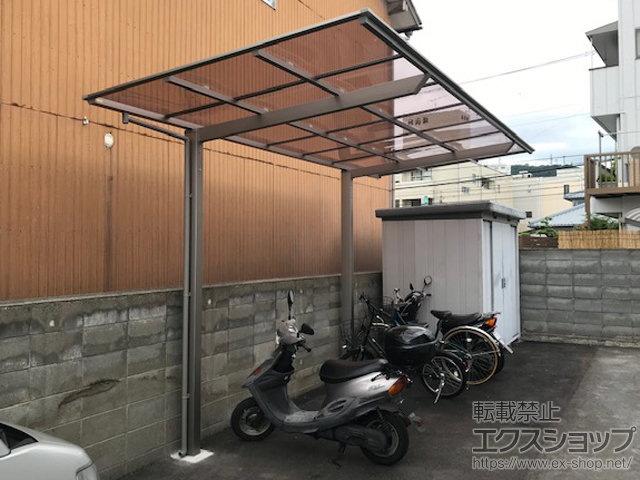 徳島県徳島市ののサイクルポート・駐輪場 ネスカFミニ (フラットスタイル) 積雪〜20cm対応 施工例